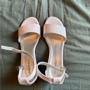 Sophisticated White Dress Shoes with Adjustable Ankle Straps